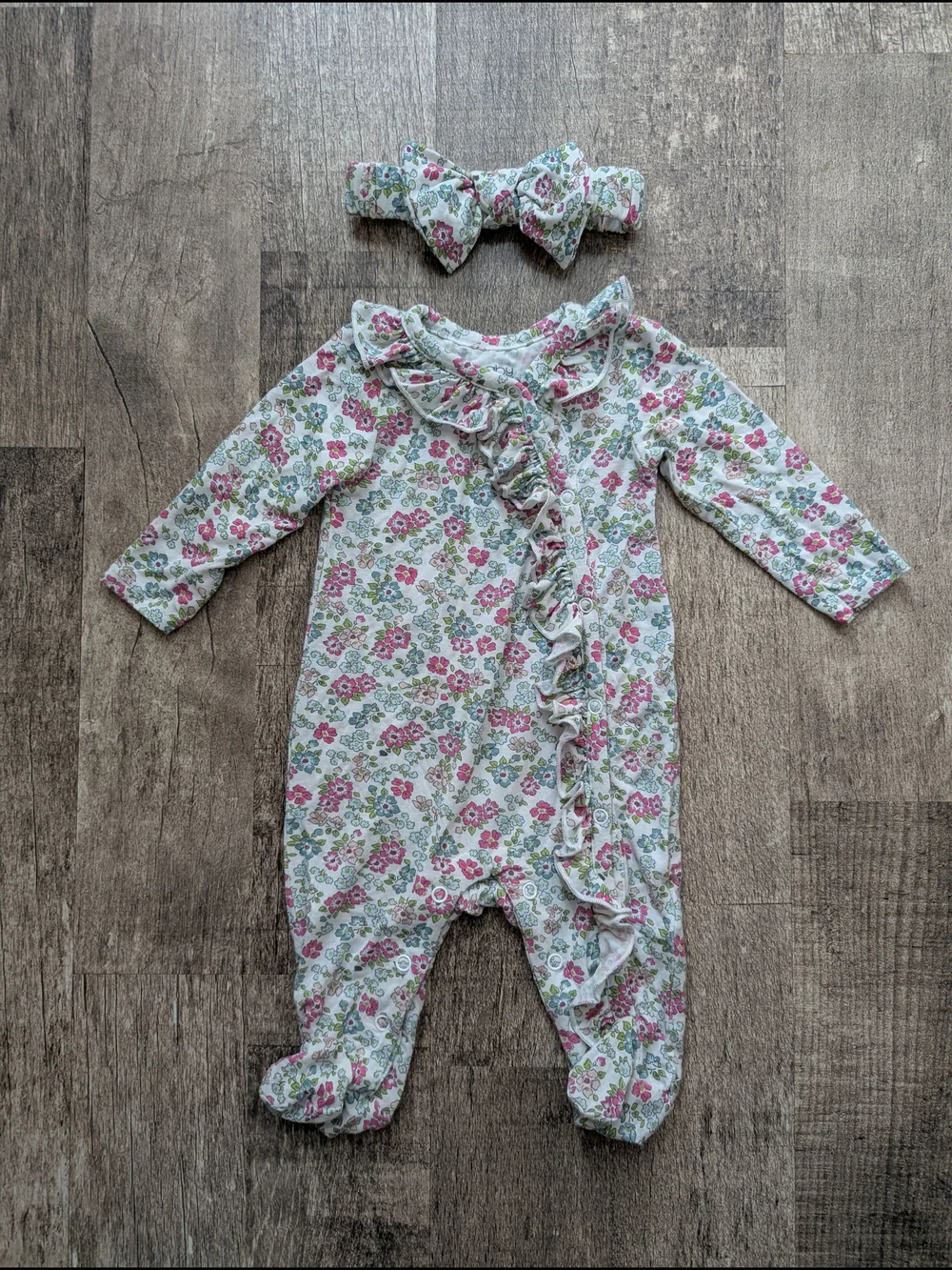 Baby Girl Sleeper With Headband